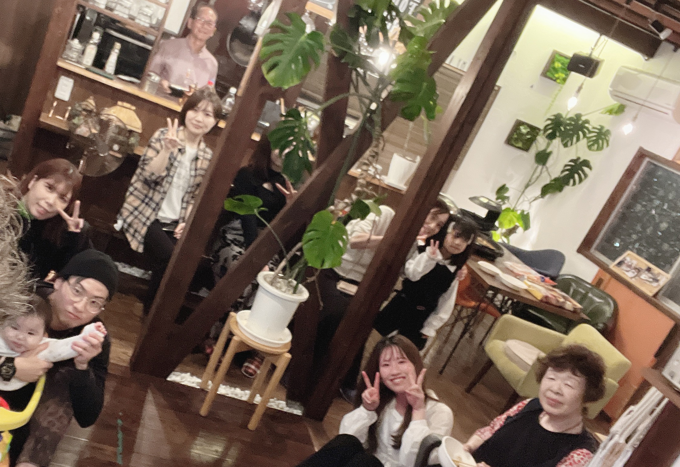 Staff gathering inside